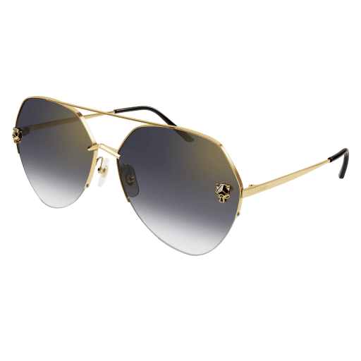 Panthère de Cartier Aviator Metal Sunglasses
