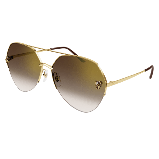 Panthère de Cartier Aviator Metal Sunglasses