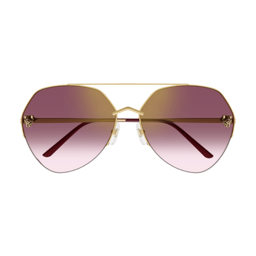 Panthère de Cartier Aviator Metal Sunglasses