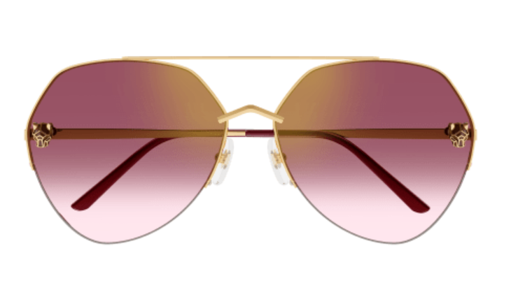 Panthère de Cartier Aviator Metal Sunglasses
