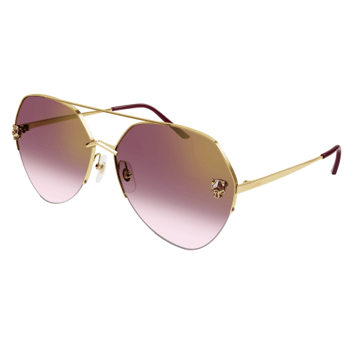 Panthère de Cartier Aviator Metal Sunglasses