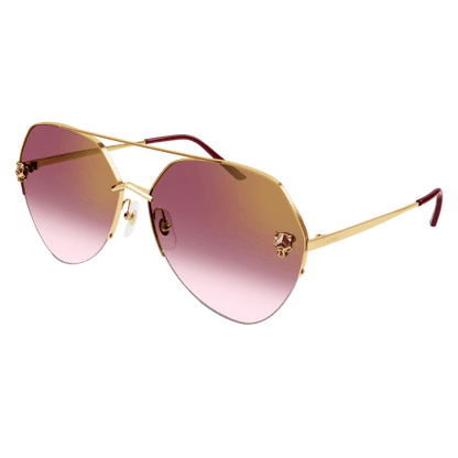 Panthère de Cartier Aviator Metal Sunglasses