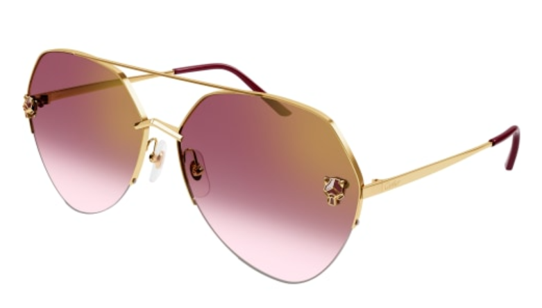 Panthère de Cartier Aviator Metal Sunglasses
