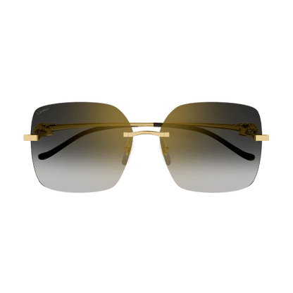 Panthère de Cartier Butterfly Rimless Sunglasses