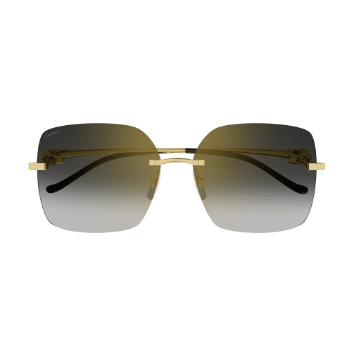 Panthère de Cartier Butterfly Rimless Sunglasses