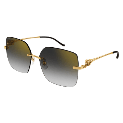 Panthère de Cartier Butterfly Rimless Sunglasses