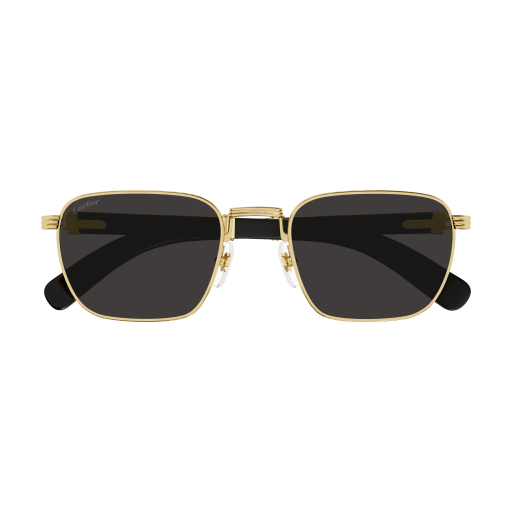 Première de Cartier Square Wood/Horn Sunglasses