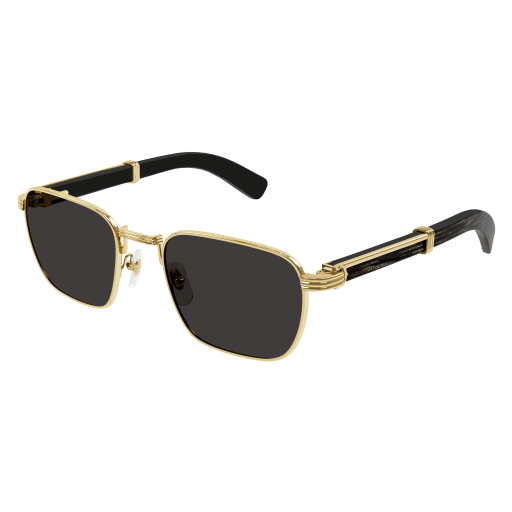 Première de Cartier Square Wood/Horn Sunglasses