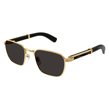 Première de Cartier Square Wood/Horn Sunglasses