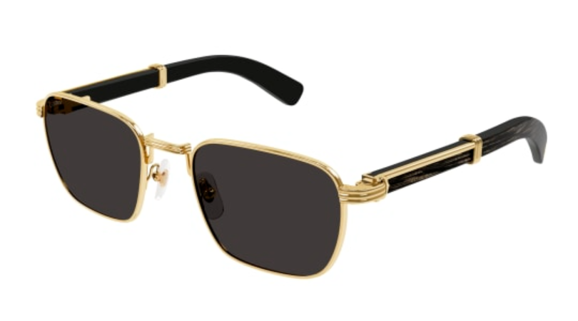Première de Cartier Square Wood/Horn Sunglasses