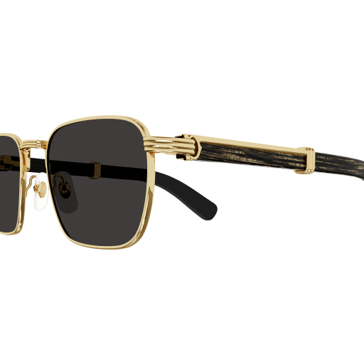 Première de Cartier Square Wood/Horn Sunglasses