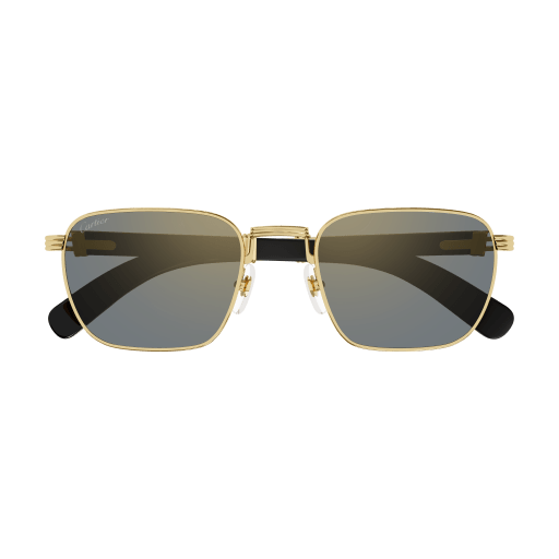 Première de Cartier Square Wood/Horn Sunglasses