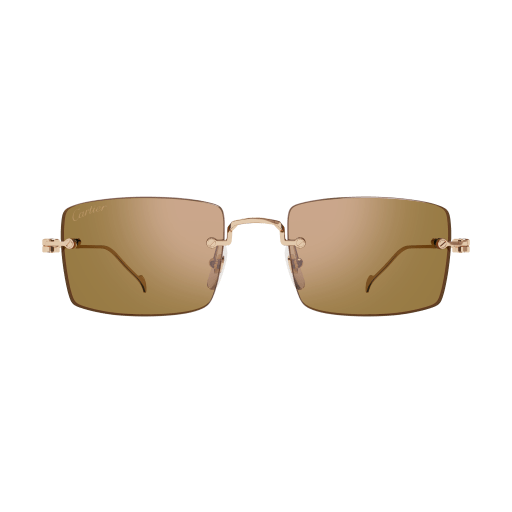 Decor Precious de Cartier Solid Gold Rimless Sunglasses
