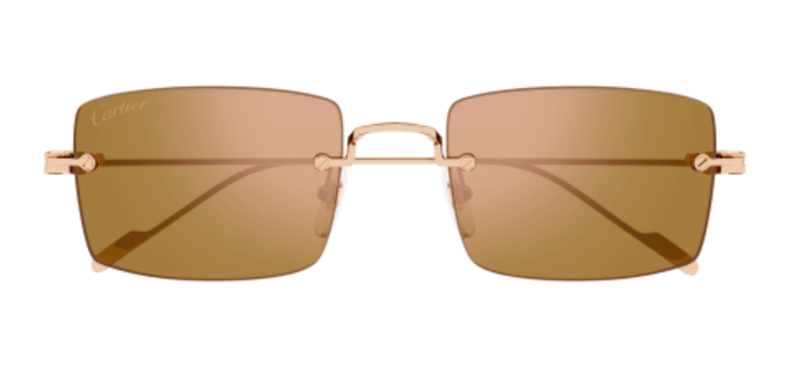 Precious de Cartier Solid Gold Rimless Sunglasses