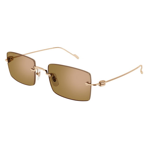 Decor Precious de Cartier Solid Gold Rimless Sunglasses