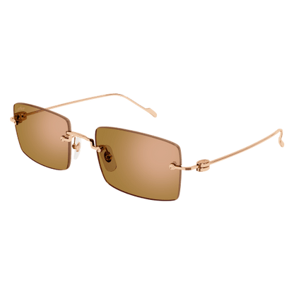 Decor Precious de Cartier Solid Gold Rimless Sunglasses