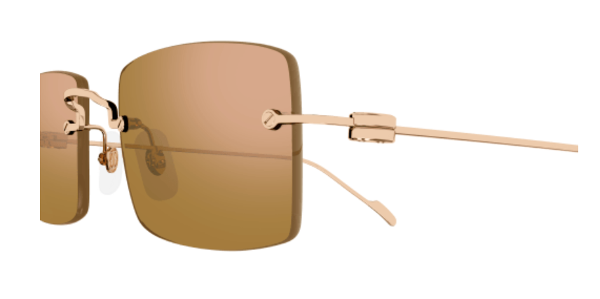 Precious de Cartier Solid Gold Rimless Sunglasses