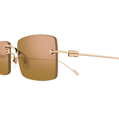 Decor Precious de Cartier Solid Gold Rimless Sunglasses