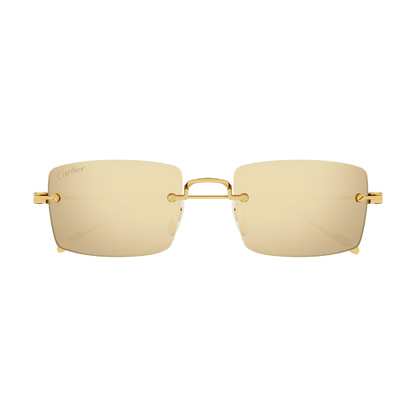 Decor Precious de Cartier Solid Gold Rimless Sunglasses