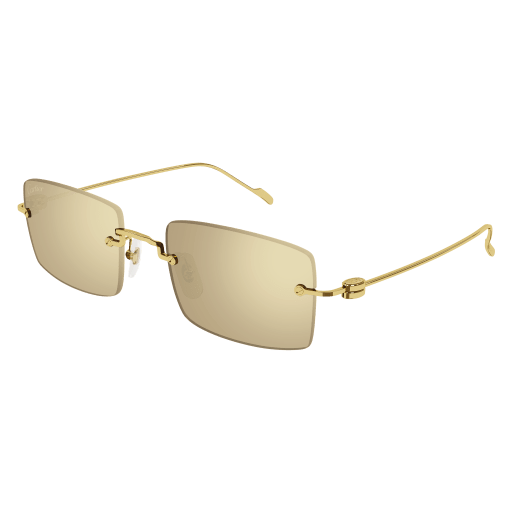 Decor Precious de Cartier Solid Gold Rimless Sunglasses