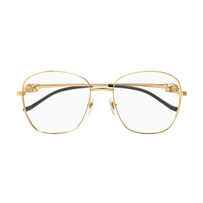 Panthère de Cartier Square Metal Eyeglasses
