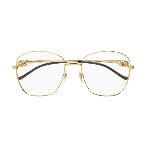 Panthère de Cartier Square Metal Eyeglasses