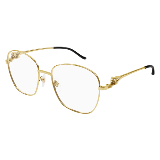 Panthère de Cartier Square Metal Eyeglasses
