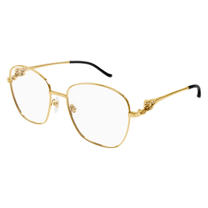 Panthère de Cartier Square Metal Eyeglasses