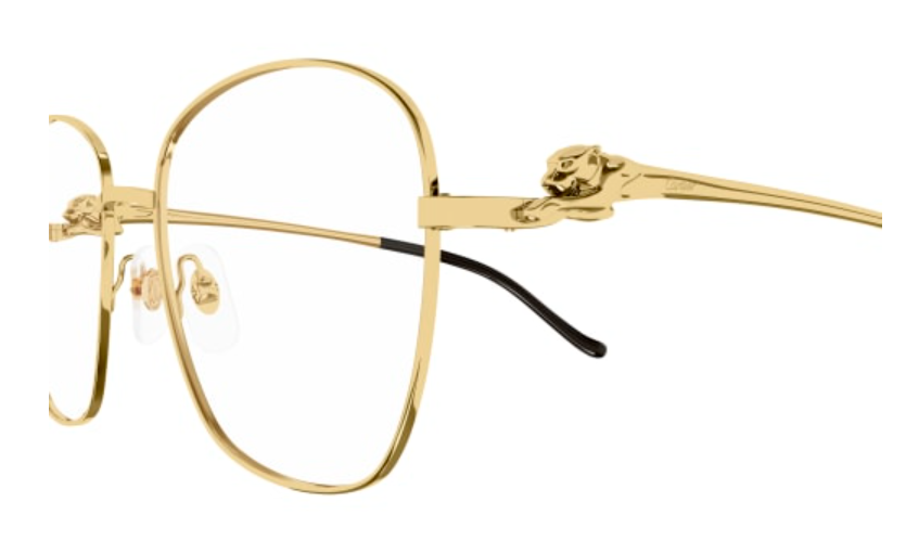 Panthère de Cartier Square Metal Eyeglasses