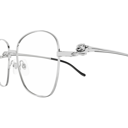 Panthère de Cartier Square Metal Eyeglasses