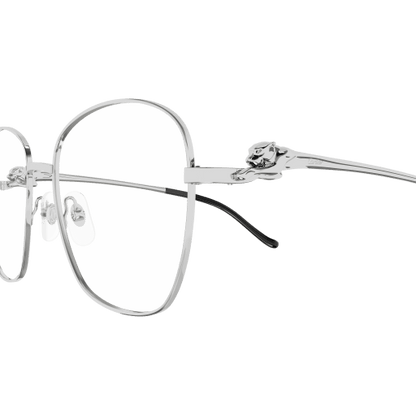 Panthère de Cartier Square Metal Eyeglasses
