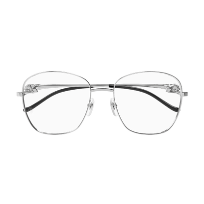 Panthère de Cartier Square Metal Eyeglasses
