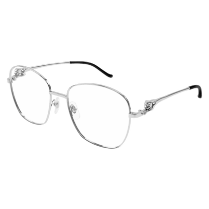 Panthère de Cartier Square Metal Eyeglasses
