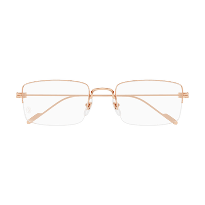 Precious de Cartier Rectangular Solid Gold Eyeglasses