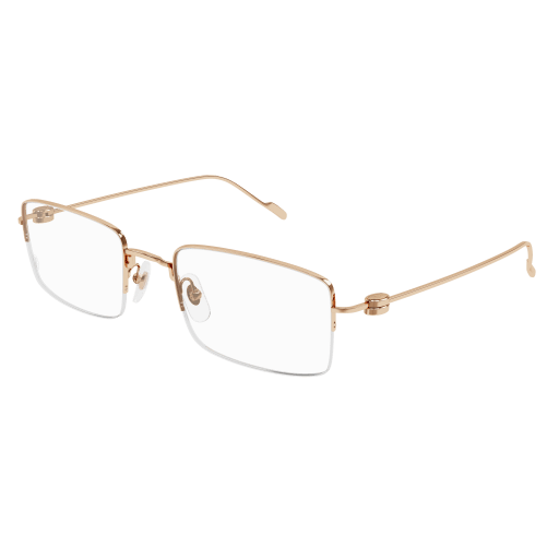 Precious de Cartier Rectangular Solid Gold Eyeglasses