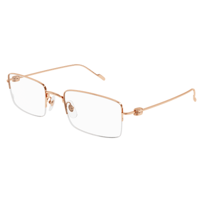 Precious de Cartier Rectangular Solid Gold Eyeglasses