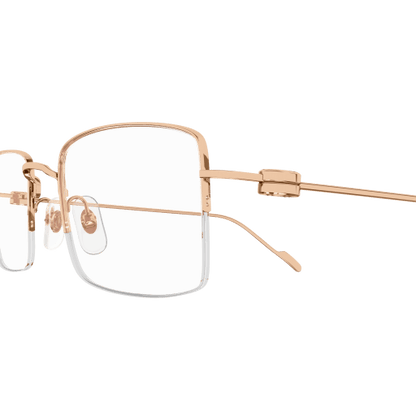 Precious de Cartier Rectangular Solid Gold Eyeglasses