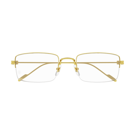 Precious de Cartier Rectangular Solid Gold Eyeglasses