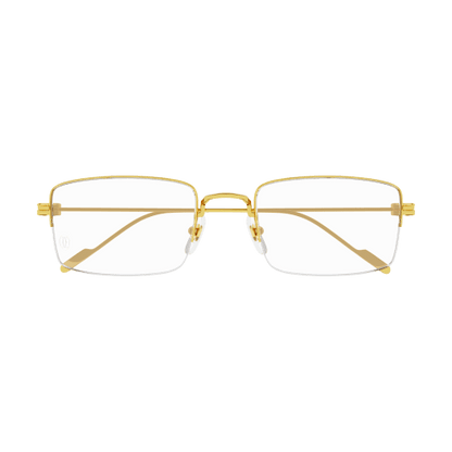 Precious de Cartier Rectangular Solid Gold Eyeglasses