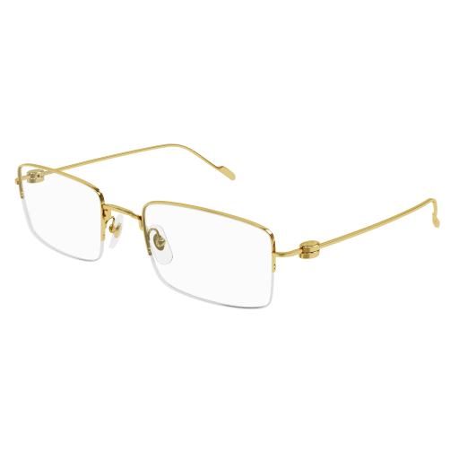Precious de Cartier Rectangular Solid Gold Eyeglasses