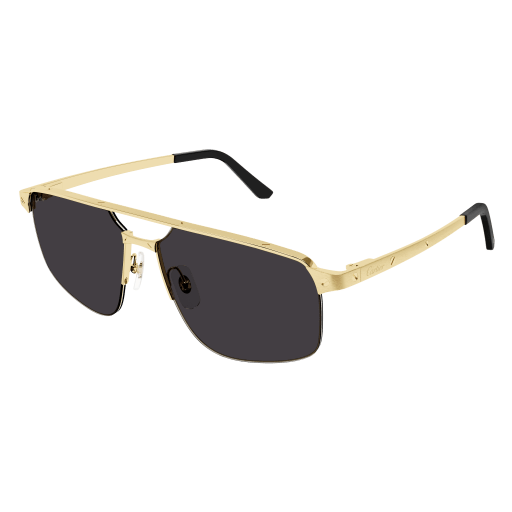 Santos de Cartier Aviator Metal Sunglasses