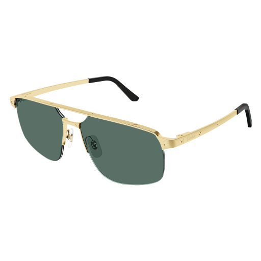 Santos de Cartier Aviator Metal Sunglasses