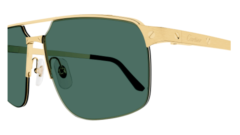Santos de Cartier Aviator Metal Sunglasses