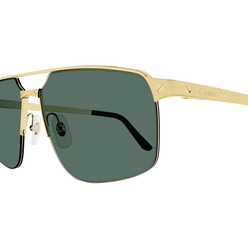 Santos de Cartier Aviator Metal Sunglasses