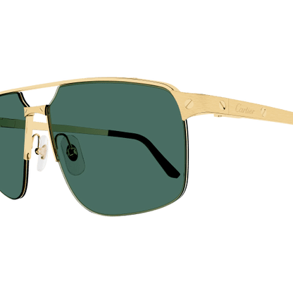 Santos de Cartier Aviator Metal Sunglasses