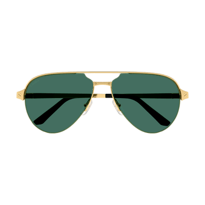 Santos de Cartier Aviator Metal Sunglasses