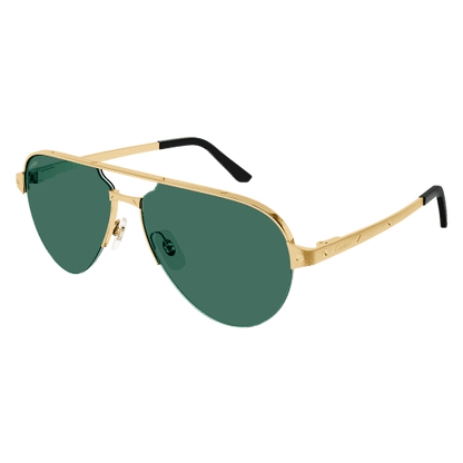 Santos de Cartier Aviator Metal Sunglasses