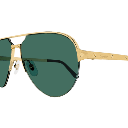Santos de Cartier Aviator Metal Sunglasses