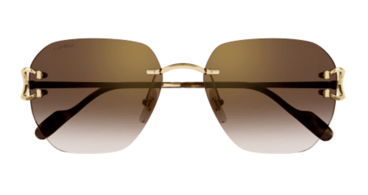 Signature C de Cartier Rimless Metal Sunglasses