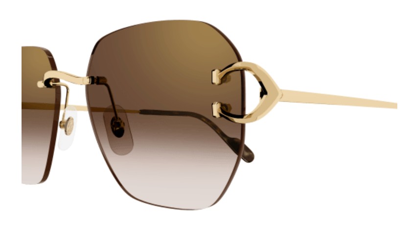 Signature C de Cartier Rimless Metal Sunglasses
